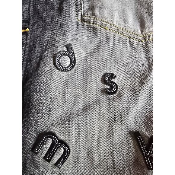 Akademiks Vintage 90s Button Down  Denim Jacket Black/Grey 3XL - Picture 3 of 11